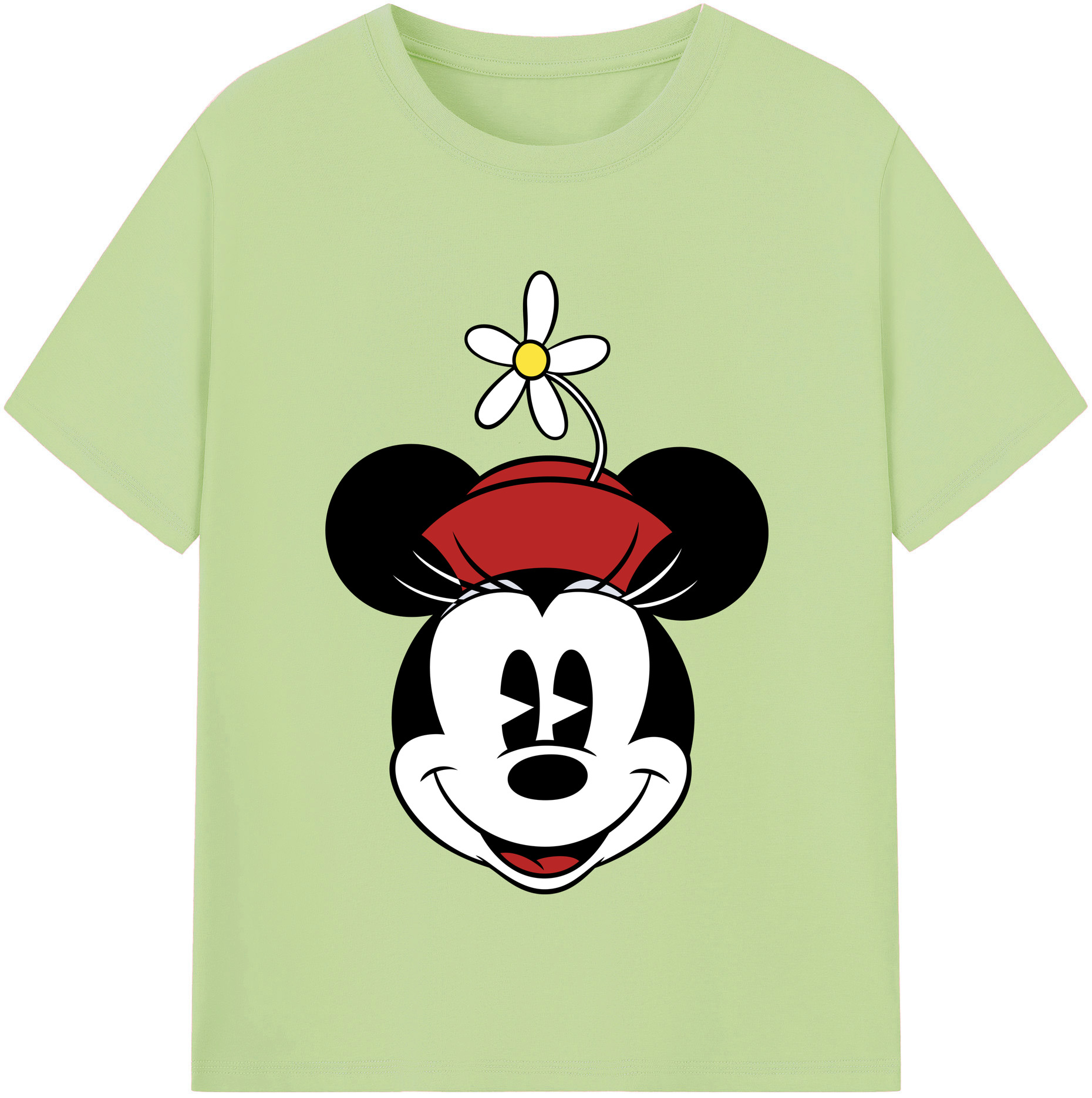 （画像用） ミッキーマウス Mickey Mouse 綿100％半袖Tシャツ（フロントプリント）